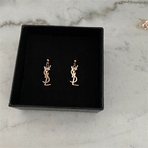 ysl örhängen|YSL square earrings.